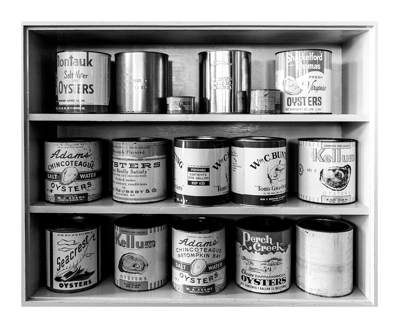 Vintage Oyster Cans, Chicoteague, Virginia