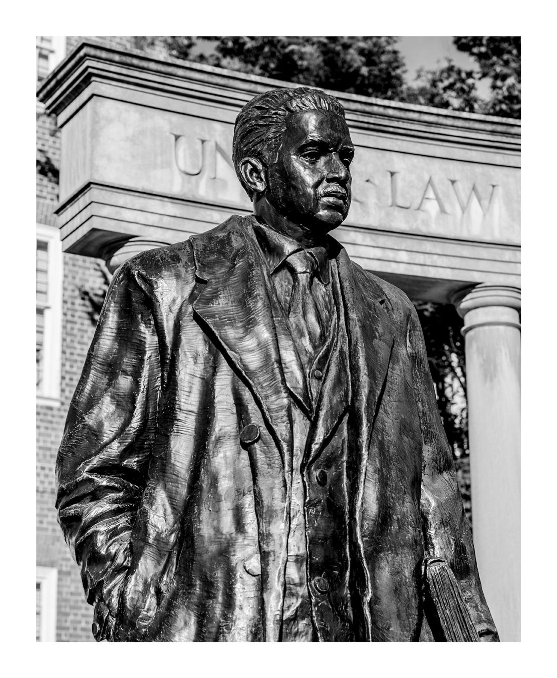 Supreme Court Justice and Marylander Thurgood Marshall immortalized on the grounds of the Maryland State Capitol, Annapolis, Maryland