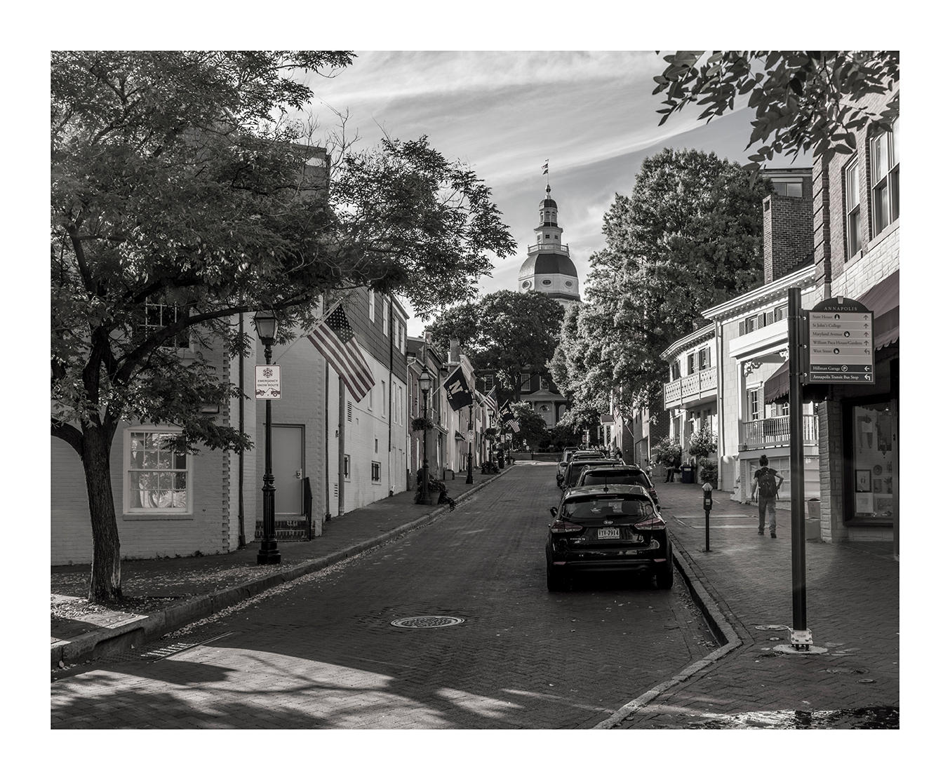 Downtown Historic Annapolis, Maryland and Maryland State Capitol